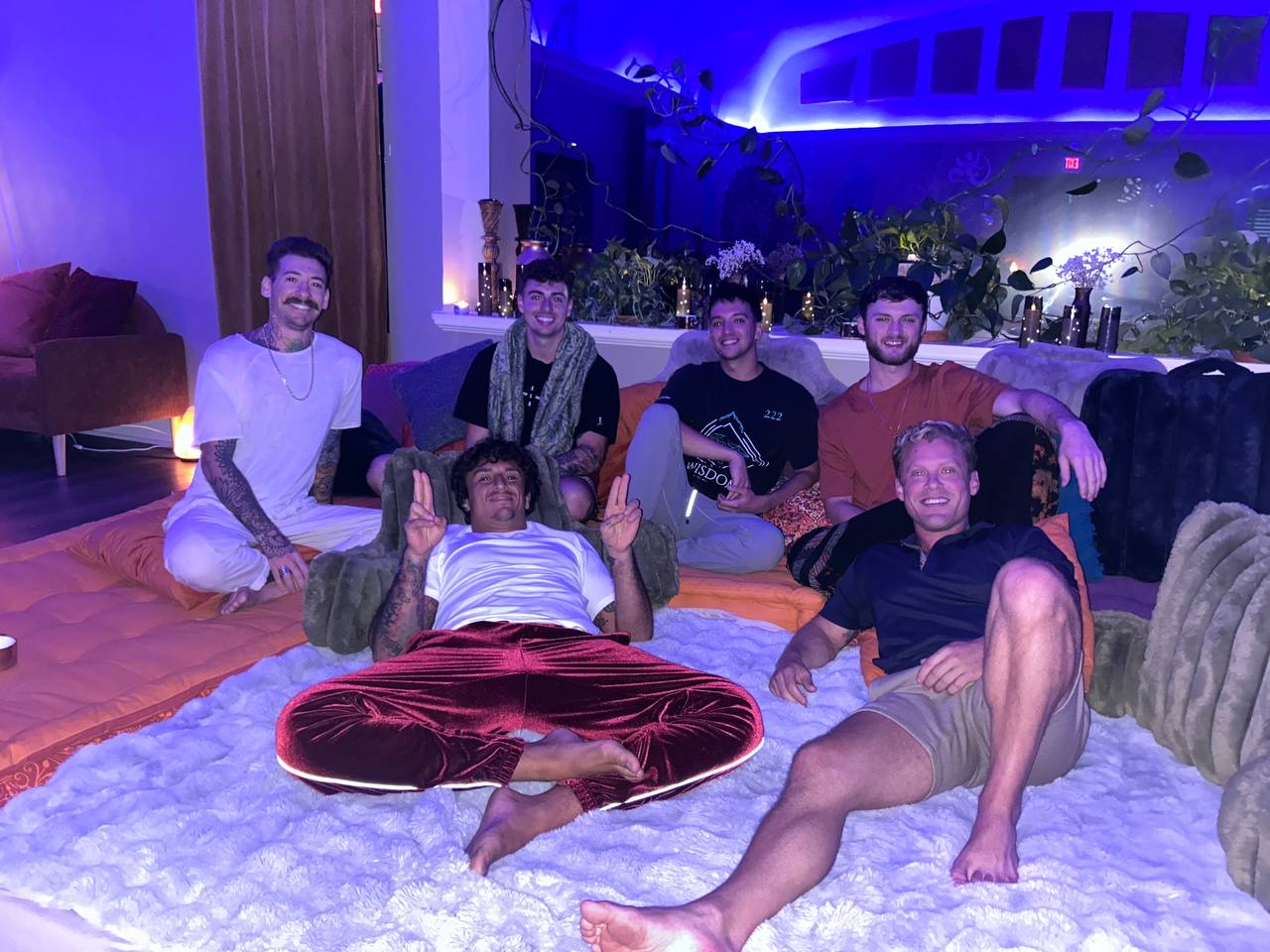 Kashi and the crew after a breathwork session