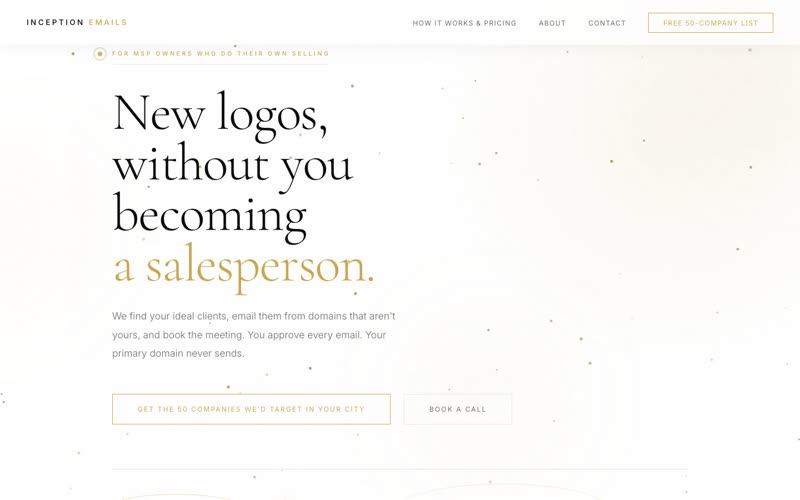 Inception Emails website
