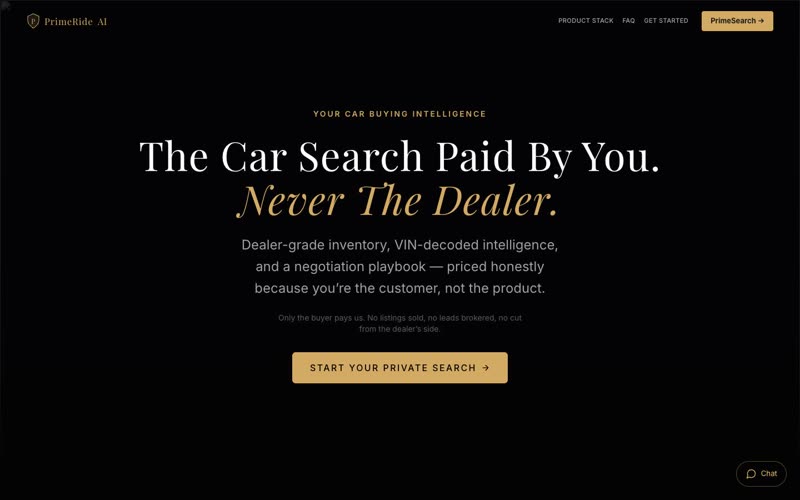 PrimeRide AI website