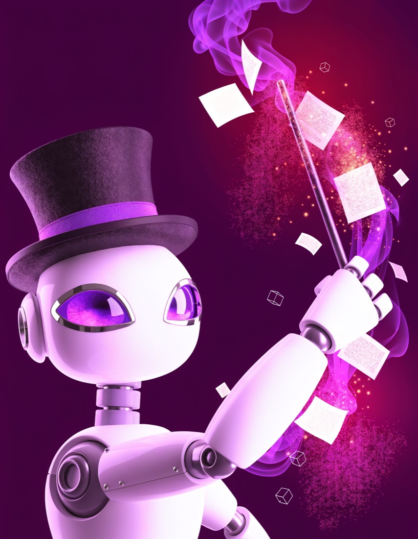The Houdini wizard-bot waving the busywork away with a flick of its wand